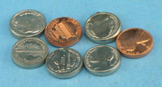 Dollhouse Miniature Coin Set